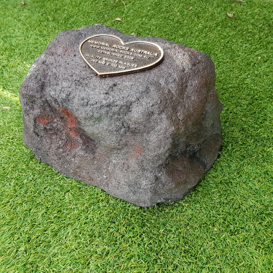 Rock urn that holds cremated ashes. Free delivery for all USA orders.